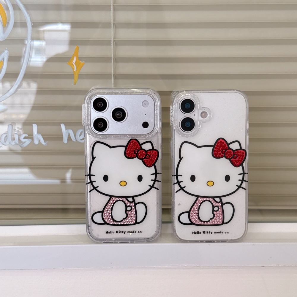 Glitter Shockproof Case - Cute 3D Rhinestone KT Phone Case