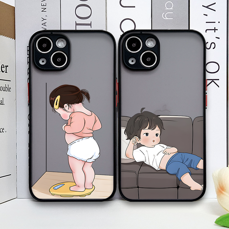 Phone Cases Girls - Creative Cartoon Boy Girl Paired Couple