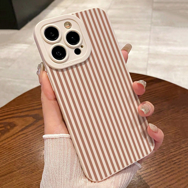 Phone Cases Bulk - Pink Striped Painted Anti-Drop Phone Case