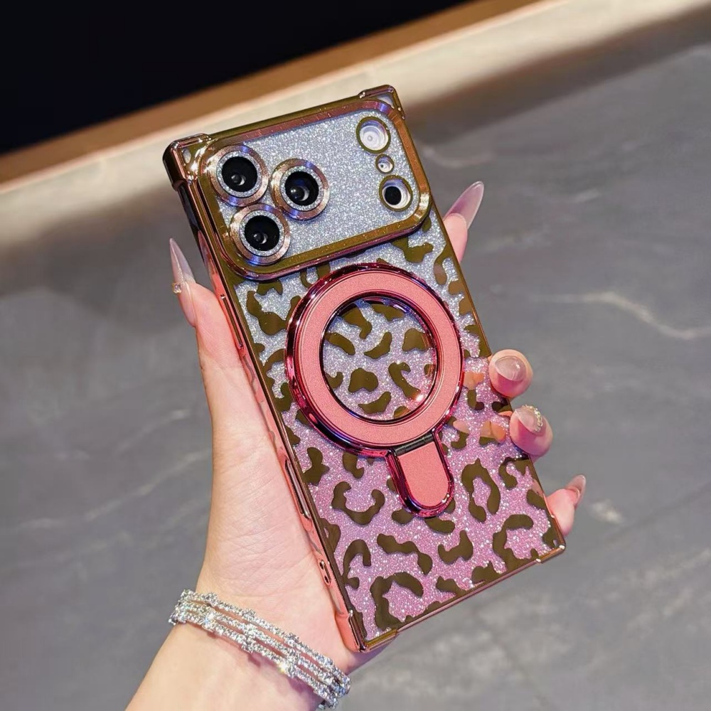 Luxury Plated Leopard Print Gl - Glitter Shockproof Case reseña y precio