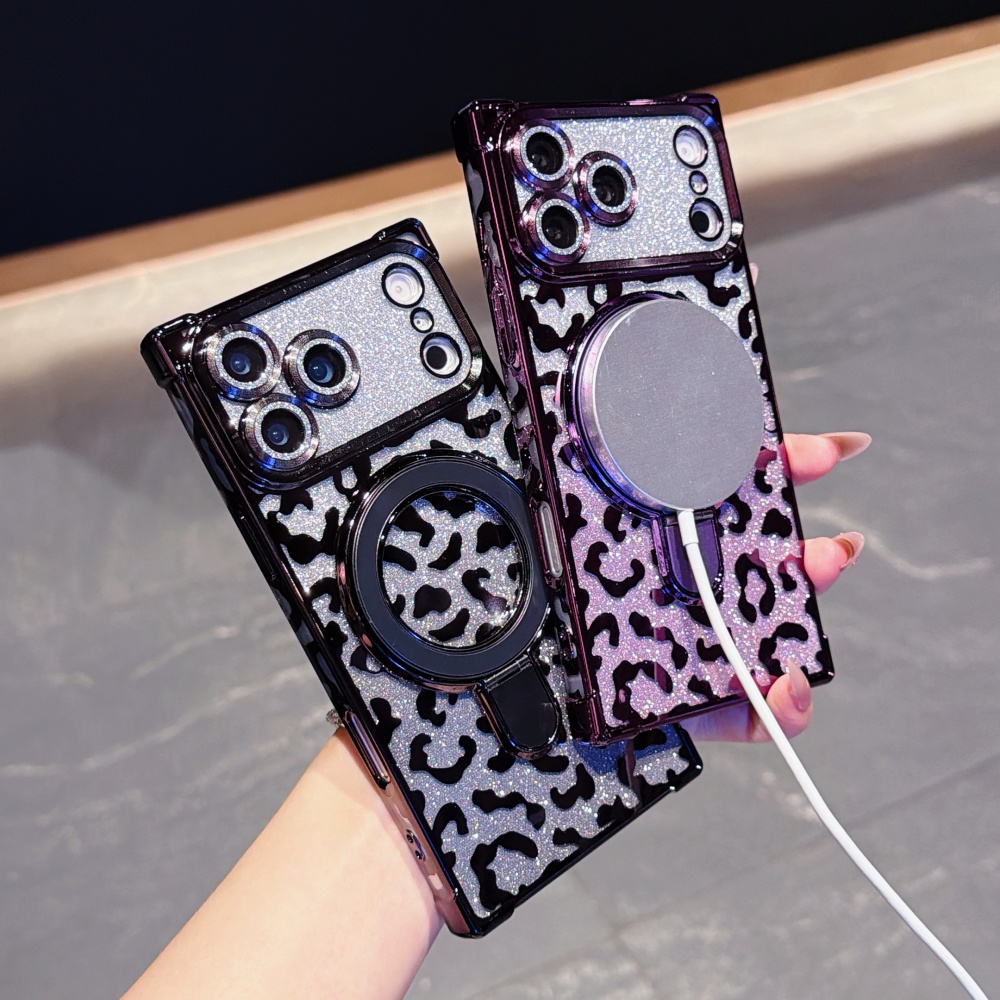 Luxury Plated Leopard Print Gl - Glitter Shockproof Case reseña y precio