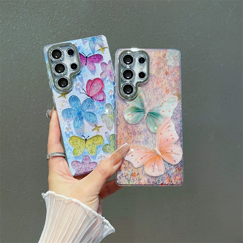 Luxury Oil Painting Flowers Bu - Glitter Shockproof Case reseña y precio