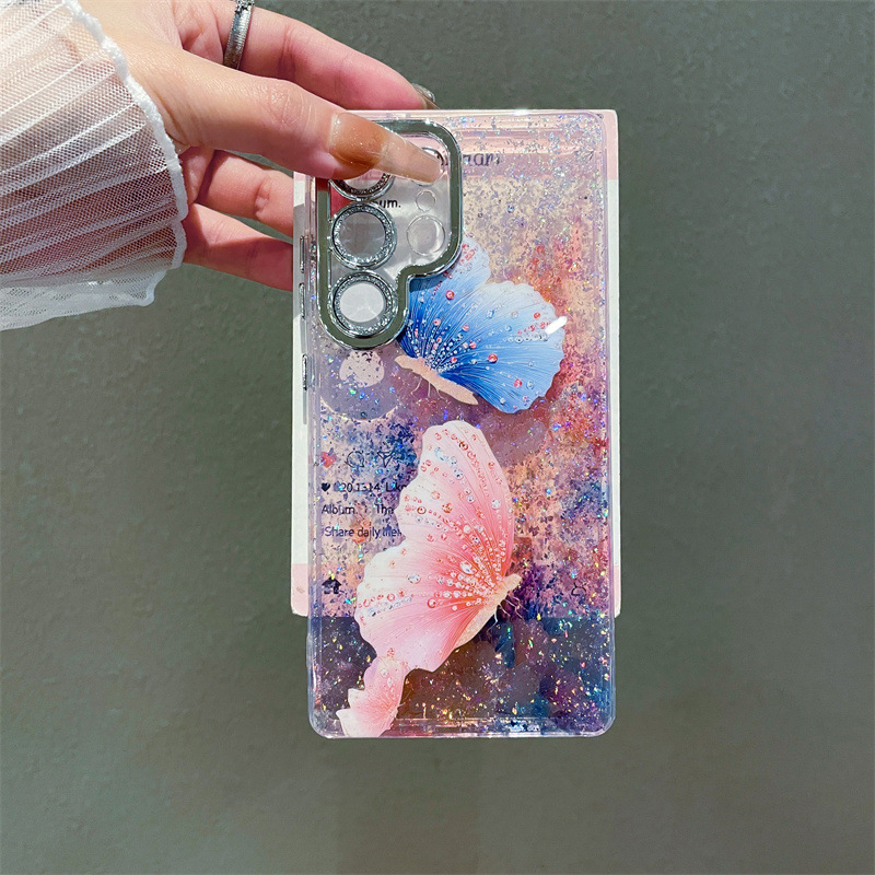 Luxury Oil Painting Flowers Bu - Glitter Shockproof Case reseña y precio