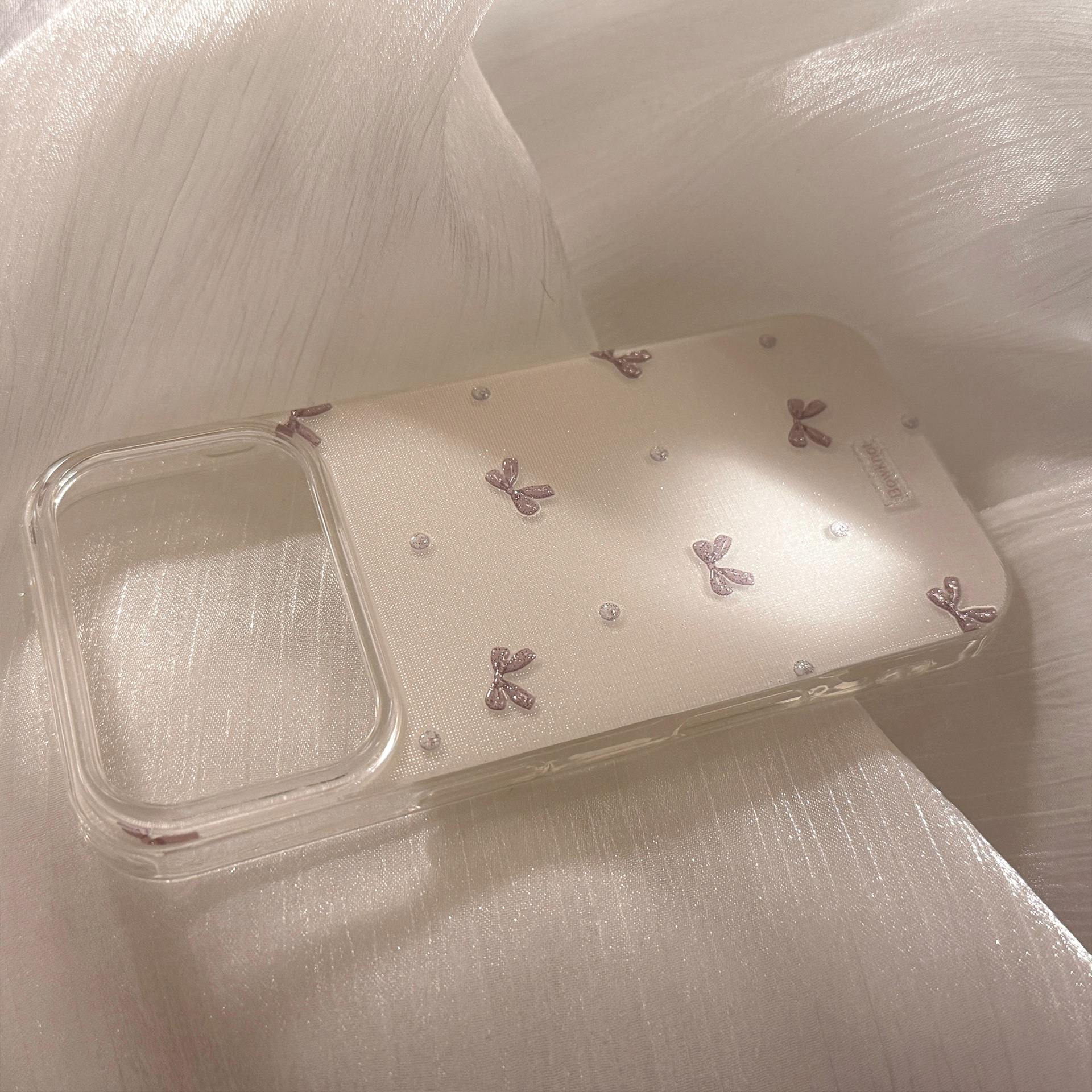 Korean 3D Bowknot Glitter Phon - Glitter Shockproof Case reseña y precio