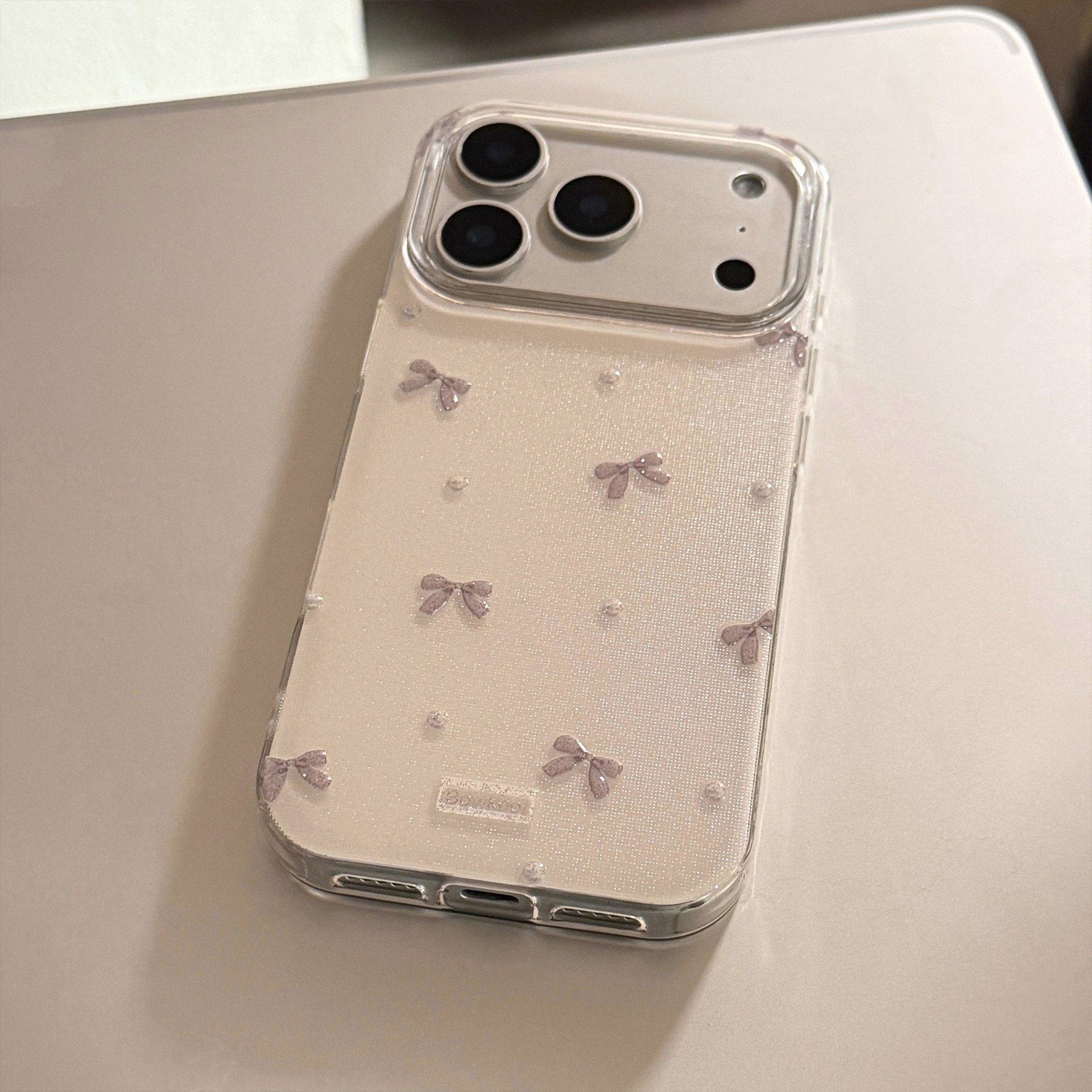 Korean 3D Bowknot Glitter Phon - Glitter Shockproof Case reseña y precio
