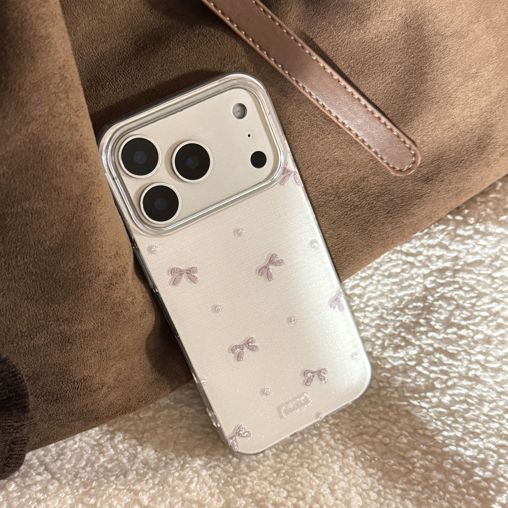 Korean 3D Bowknot Glitter Phon - Glitter Shockproof Case reseña y precio