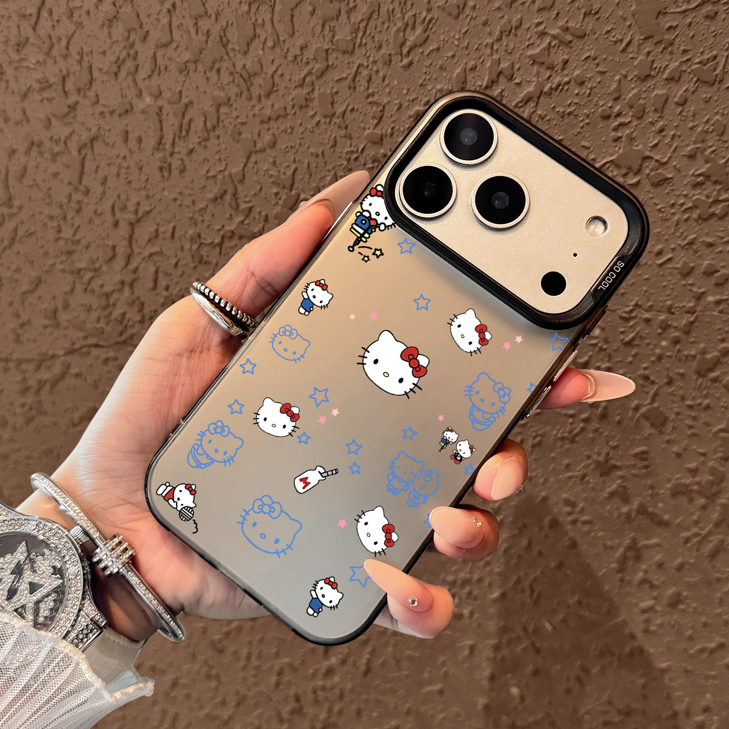 Cute Blue Hello Kitty Pattern  - Phone Cases Blue reseña y precio