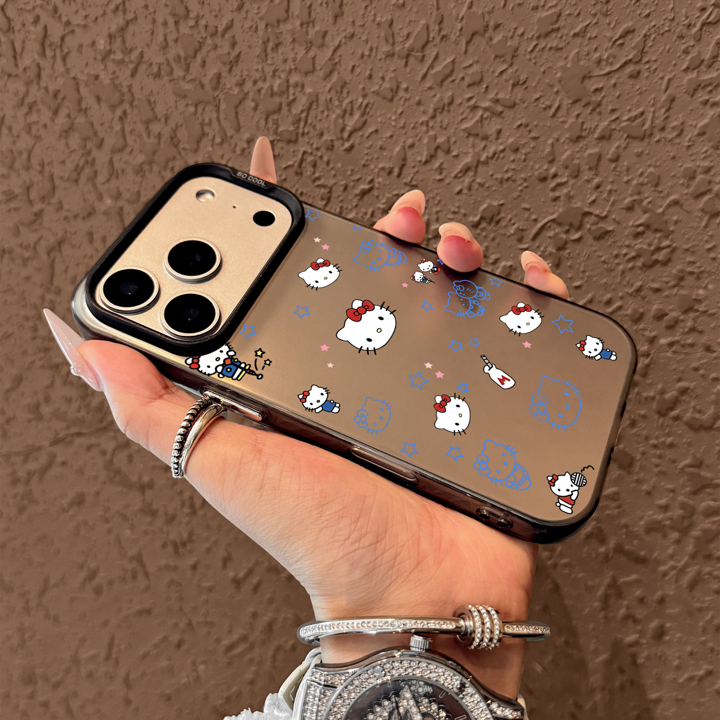 Cute Blue Hello Kitty Pattern  - Phone Cases Blue reseña y precio