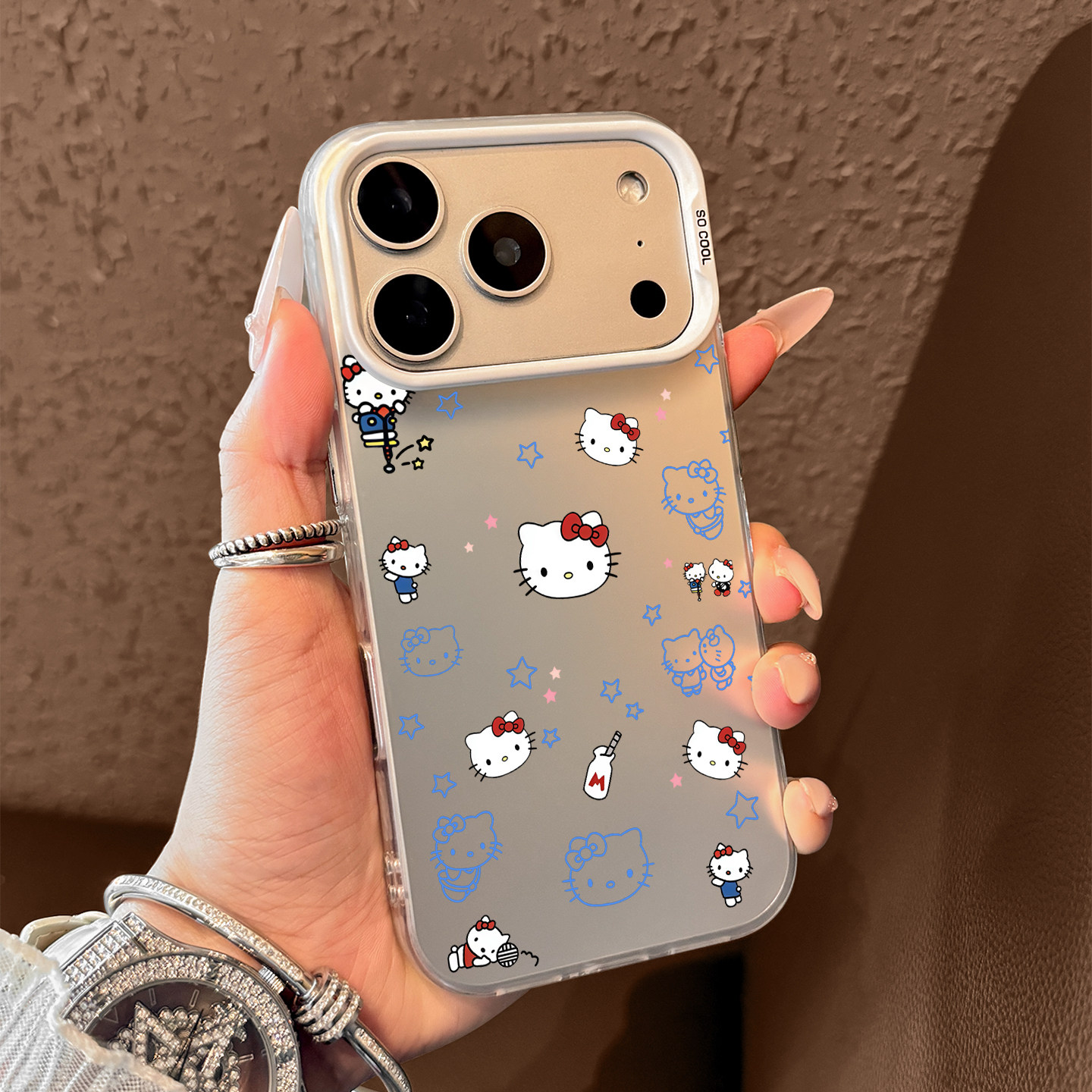 Cute Blue Hello Kitty Pattern  - Phone Cases Blue reseña y precio