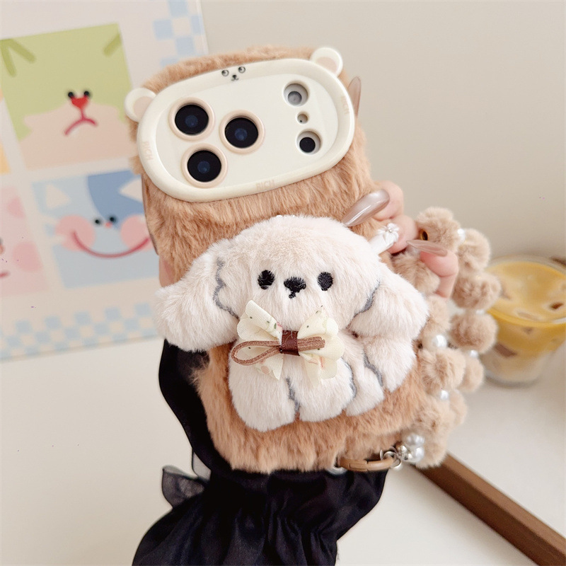 3D Cartoon Bowknot Puppy Warm  - Phone Cases Bulk reseña y precio