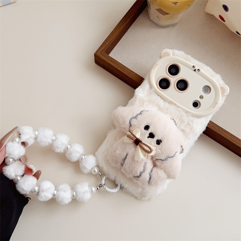 3D Cartoon Bowknot Puppy Warm  - Phone Cases Bulk reseña y precio