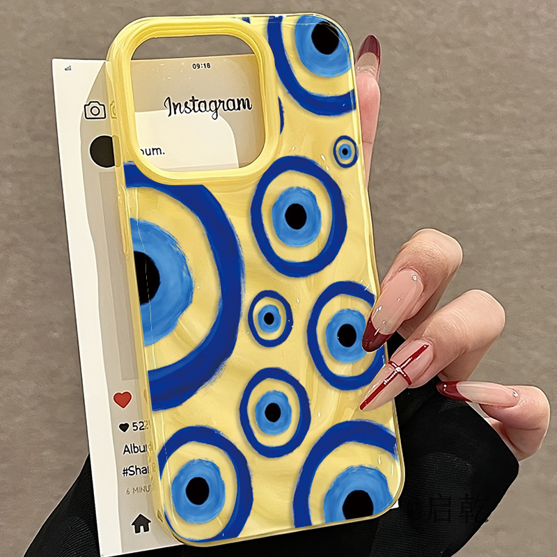 Retro Blue Eye Design TPU Phon - Phone Cases Blue reseña y precio