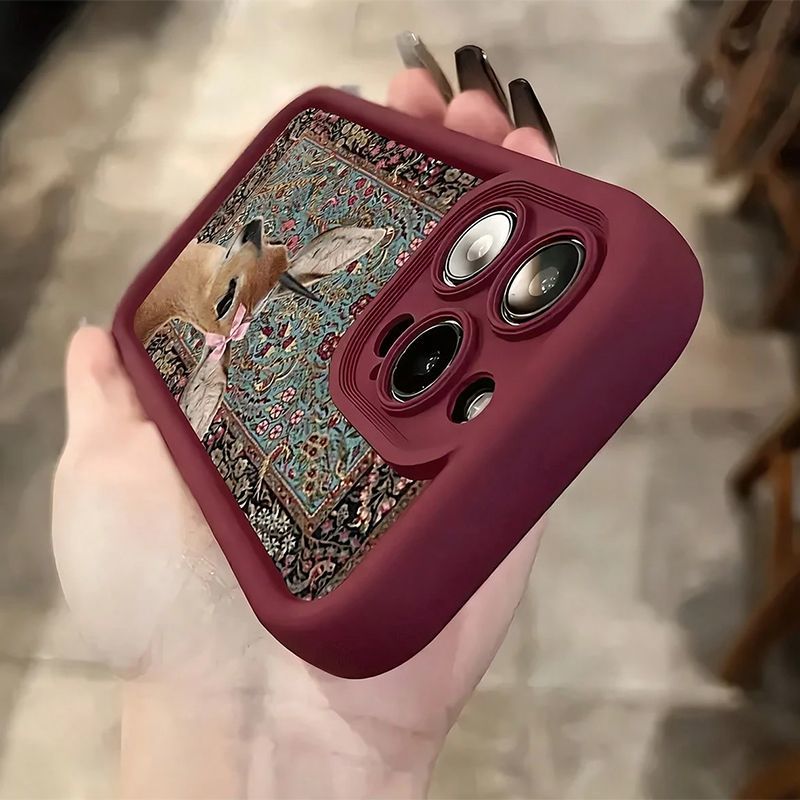 Wine Red Tapestry Deer Print C - Phone Cases Red Deer reseña y precio