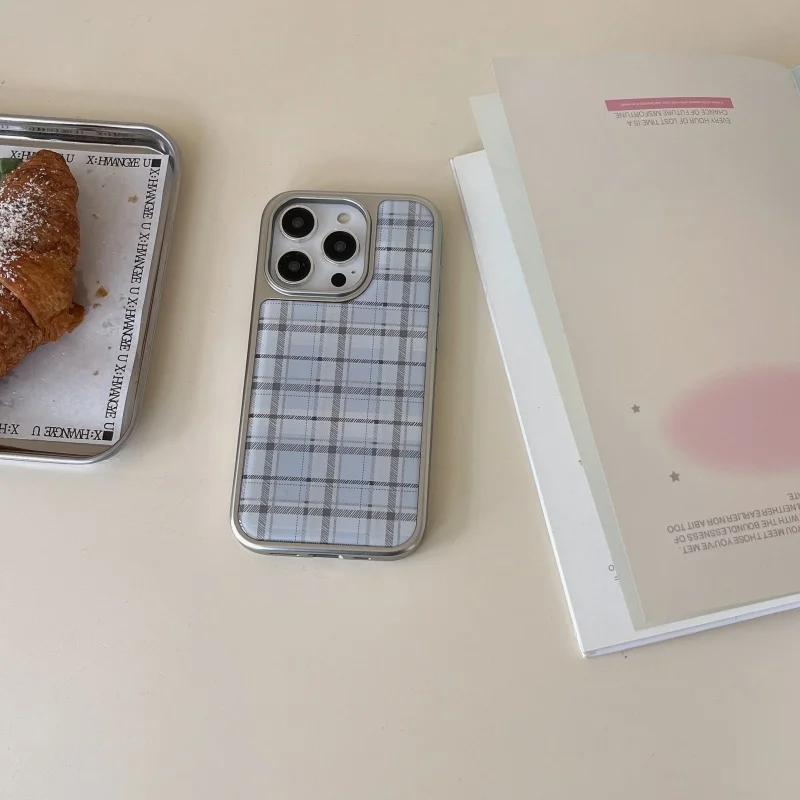Korean Ins Epoxy Blue Plaid Pa - Phone Cases Blue reseña y precio