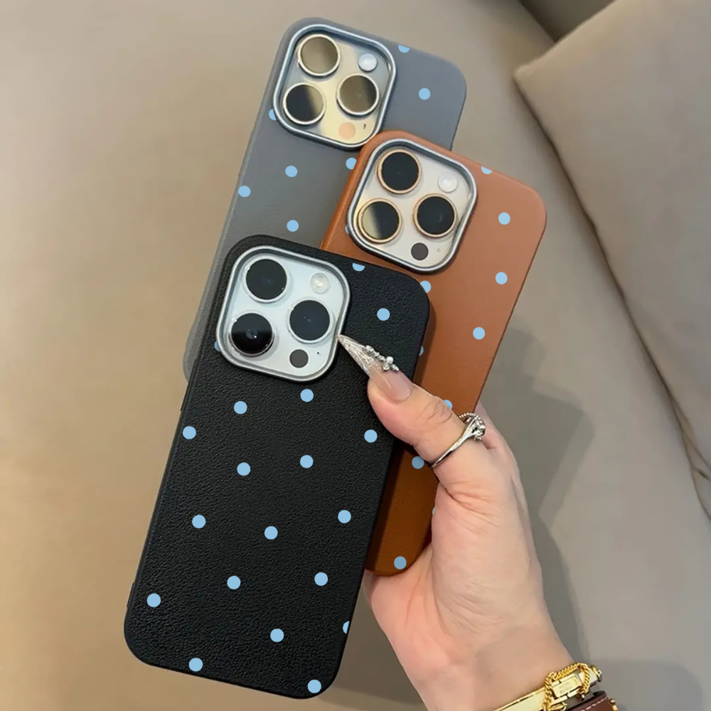 Simple Blue Polka Dots Phone C - Phone Cases Blue reseña y precio