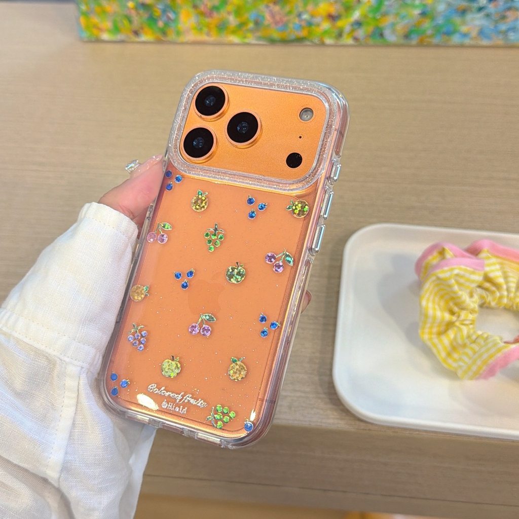 Summer Colorful Fruit Clear Gl - Glitter Shockproof Case reseña y precio