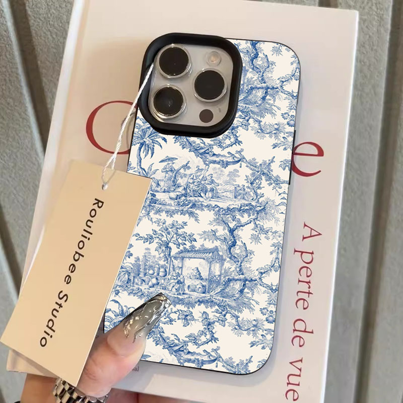 Fashion Blue White Porcelain P - Phone Cases Blue reseña y precio