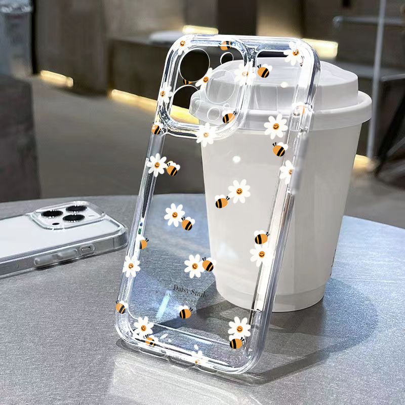 Trendy Daisy Bee Floral Clear  - Phone Cases Trending reseña y precio