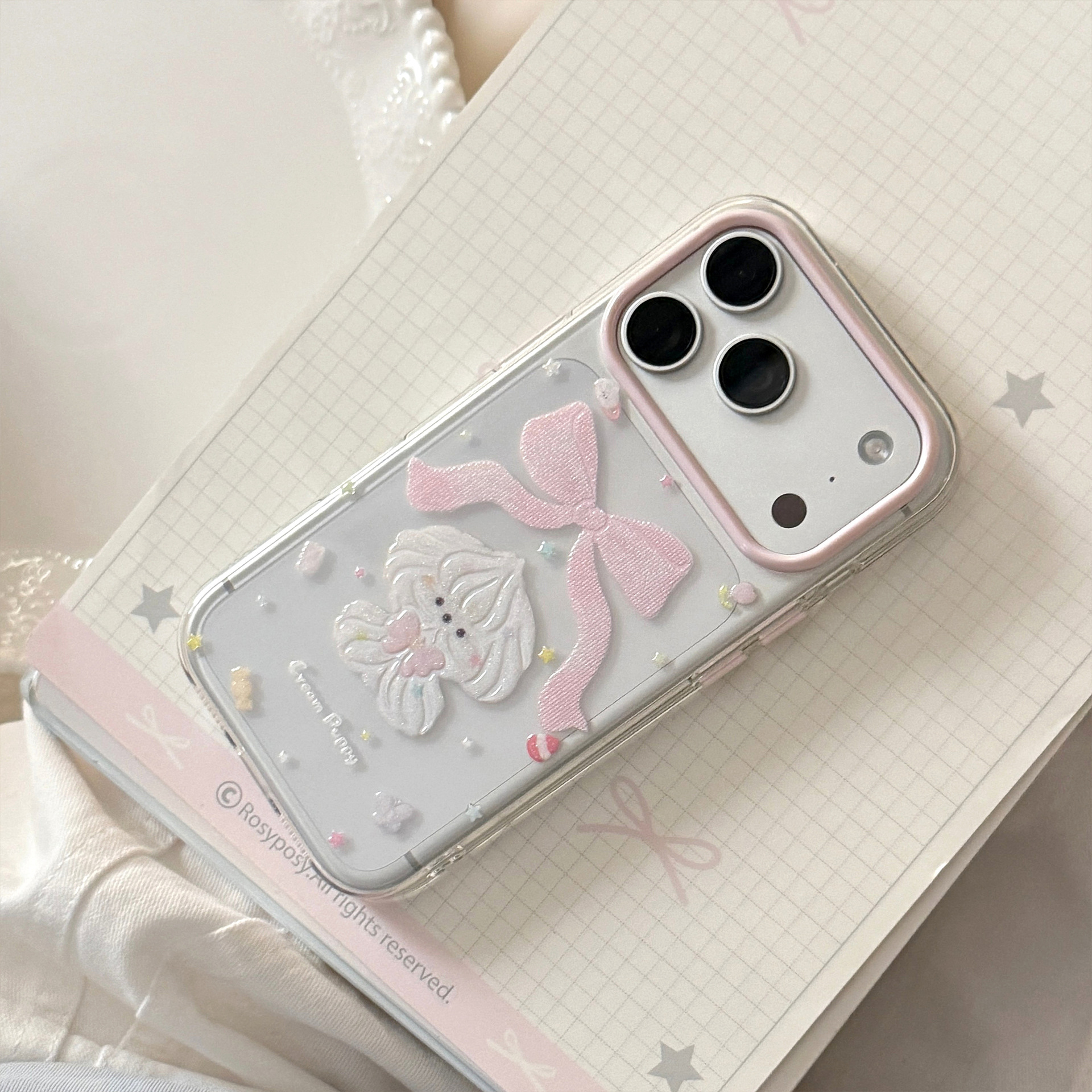 Korean Glitter Cartoon Cream P - Glitter Shockproof Case reseña y precio