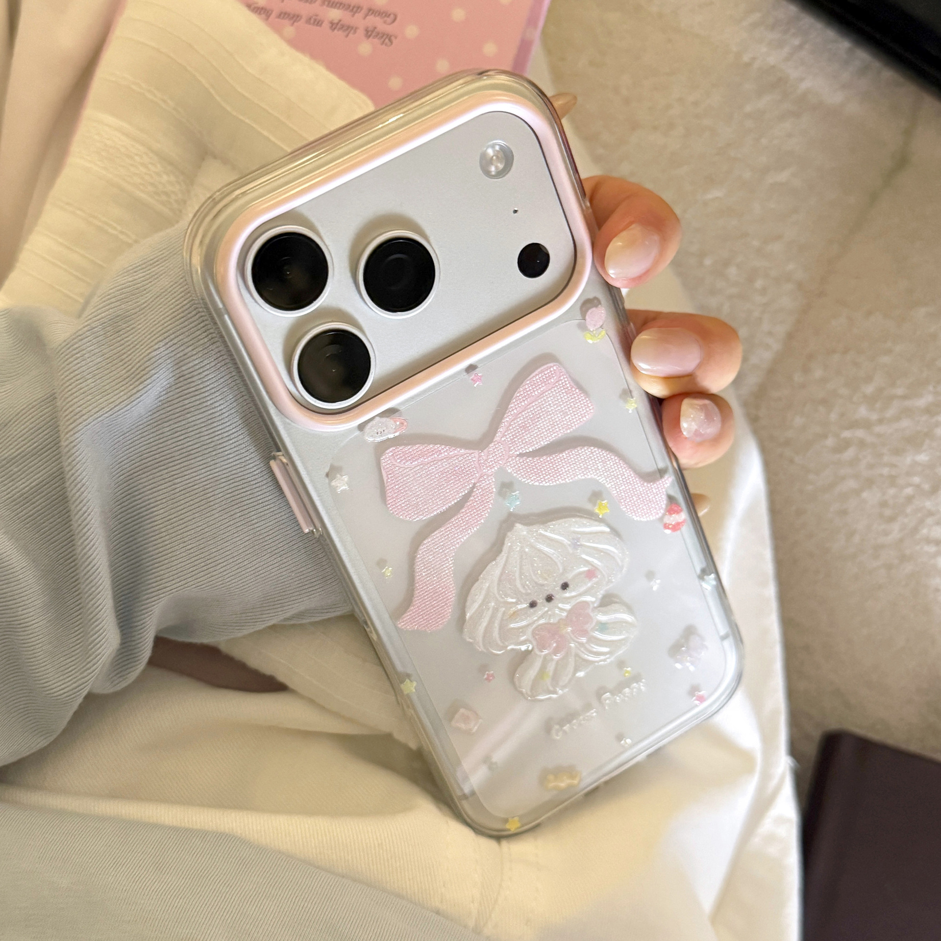 Korean Glitter Cartoon Cream P - Glitter Shockproof Case reseña y precio