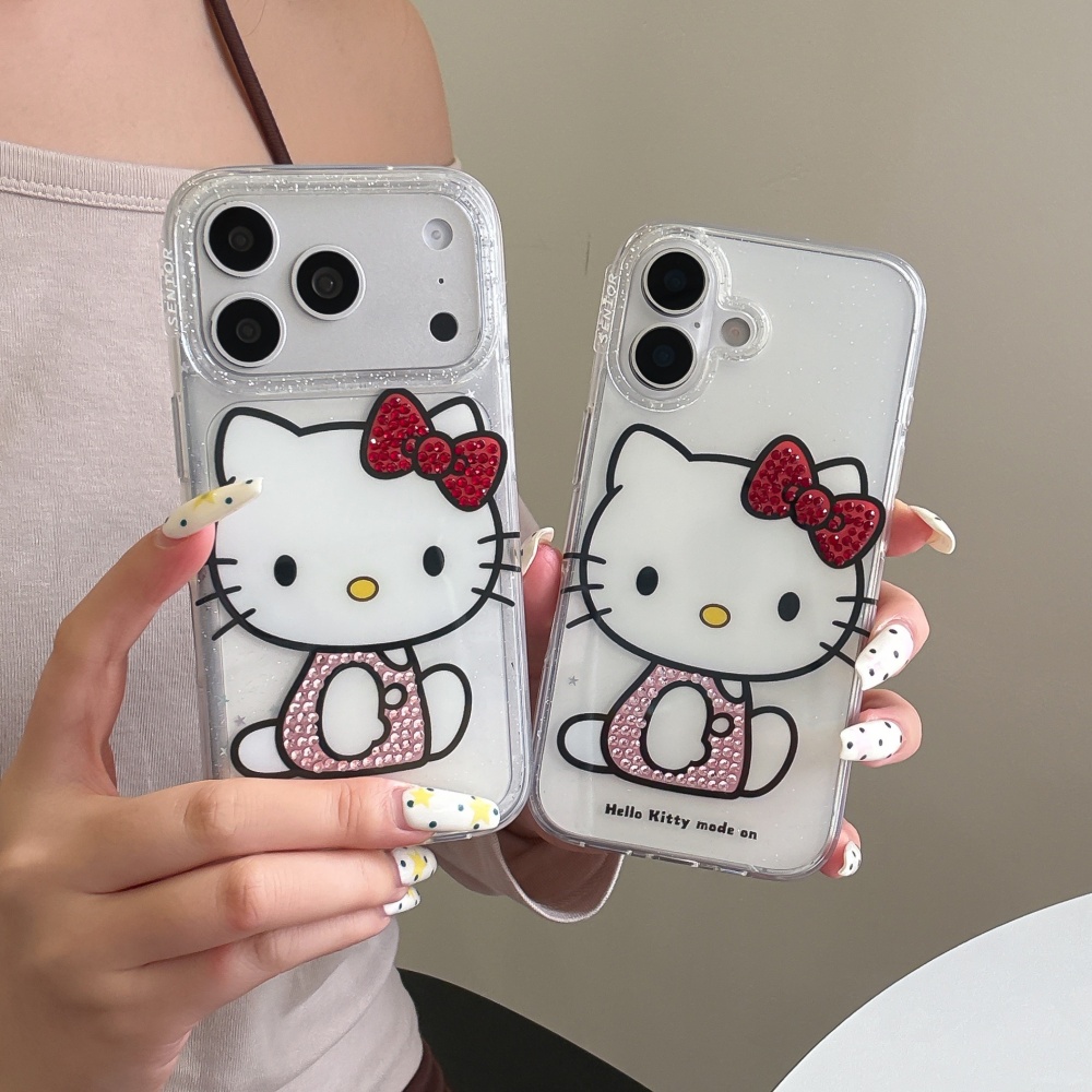 Cute 3D Rhinestone KT Phone Ca - Glitter Shockproof Case reseña y precio