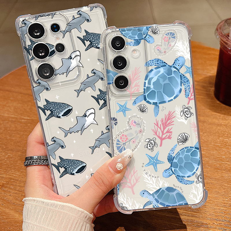Whale Turtle Pattern Clear Pho - Phone Cases For Samsung S22 reseña y precio