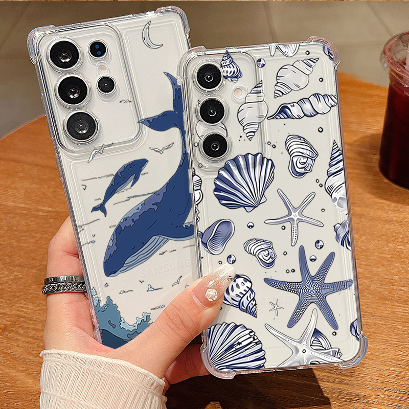 Whale Turtle Pattern Clear Pho - Phone Cases For Samsung S22 reseña y precio