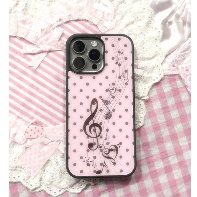 Korean ins Pink Brown Polka Do - Phone Cases Girls reseña y precio