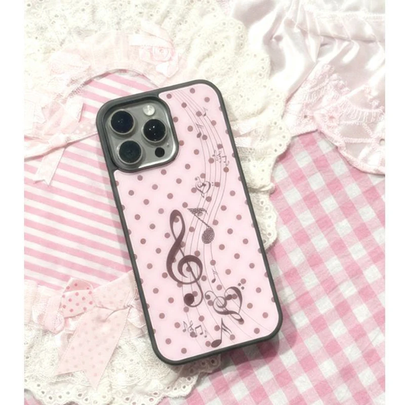 Korean ins Pink Brown Polka Do - Phone Cases Girls reseña y precio