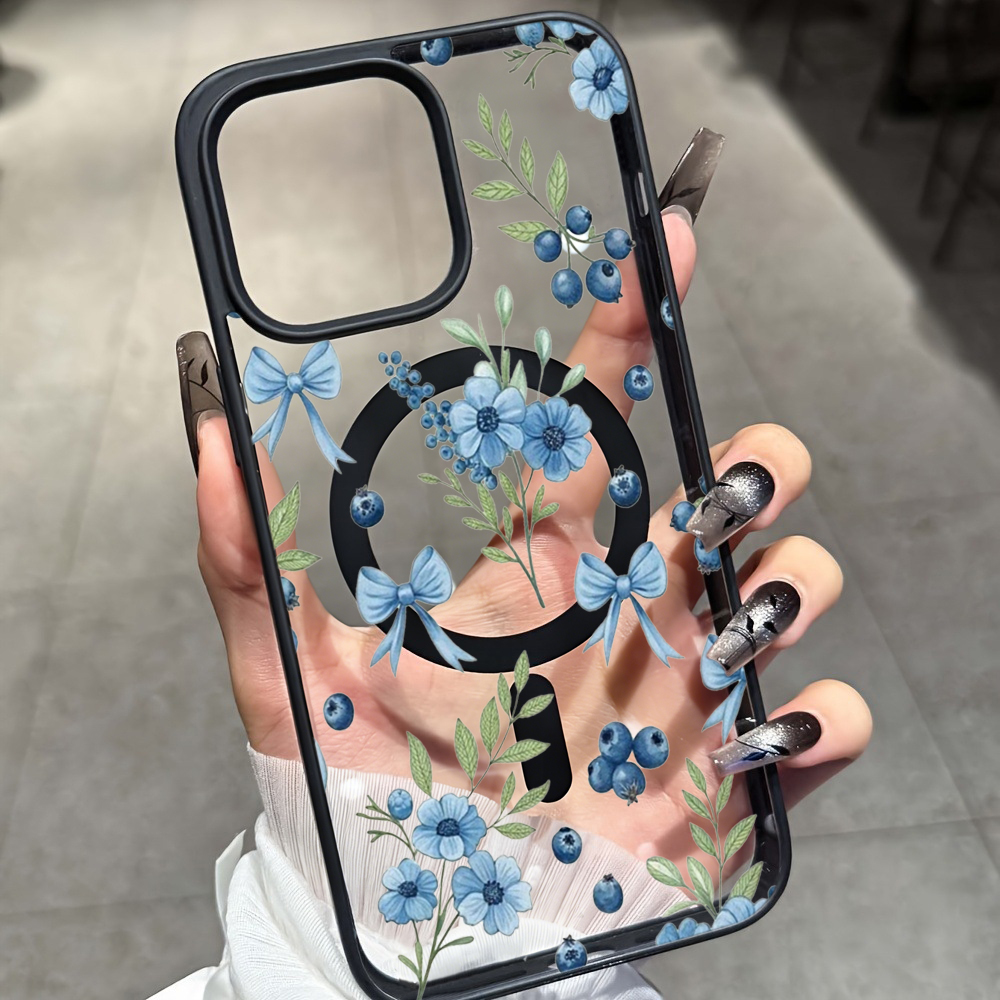 Blueberry Floral Clear Case  F - Phone Cases Bulk reseña y precio