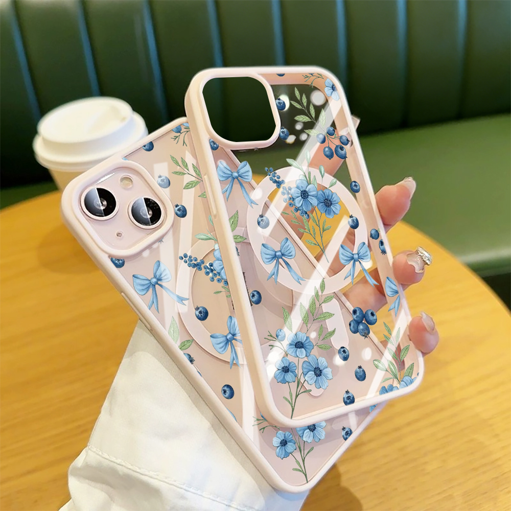 Blueberry Floral Clear Case  F - Phone Cases Bulk reseña y precio