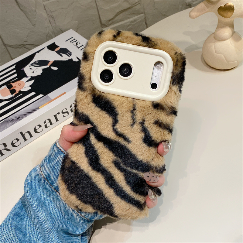 Luxury Zebra Pattern Fluffy Pl - Phone Cases Iphone 15 Pro Max reseña y precio