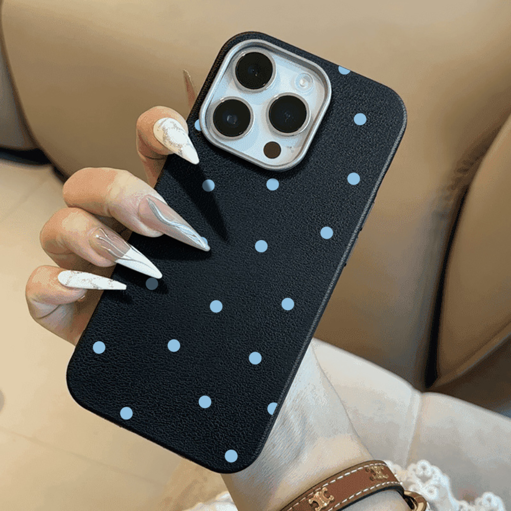 Simple Blue Polka Dots Phone C - Phone Cases Blue reseña y precio
