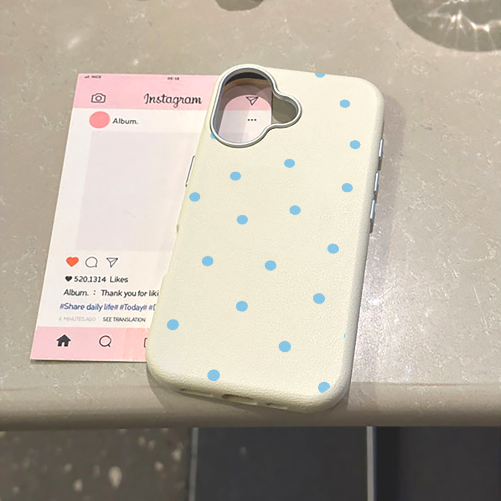Simple Blue Polka Dots Phone C - Phone Cases Blue reseña y precio