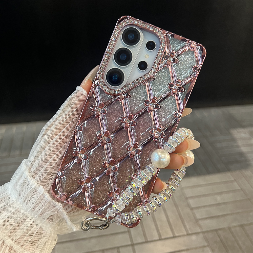 Luxury Plating Flower Glitter  - Glitter Shockproof Case reseña y precio