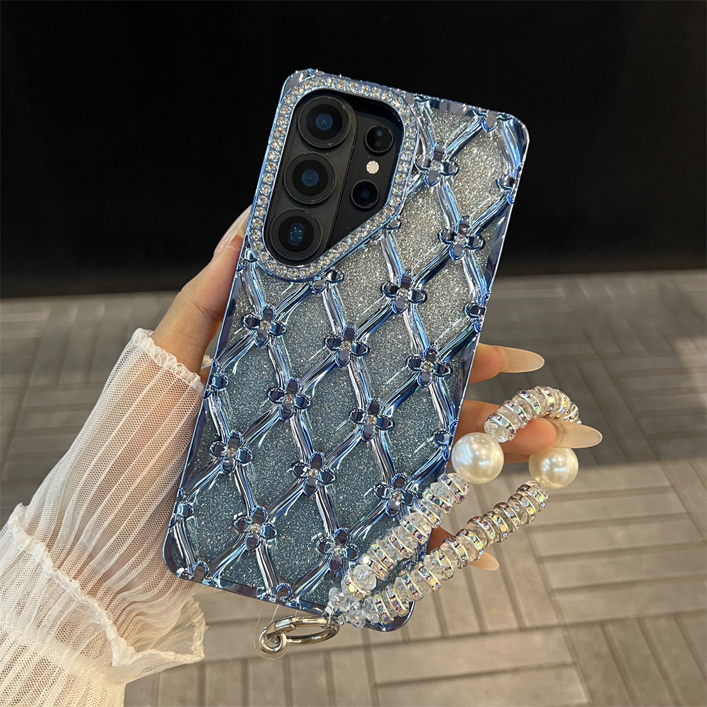 Luxury Plating Flower Glitter  - Glitter Shockproof Case reseña y precio