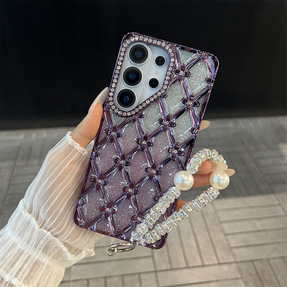 Luxury Plating Flower Glitter  - Glitter Shockproof Case reseña y precio