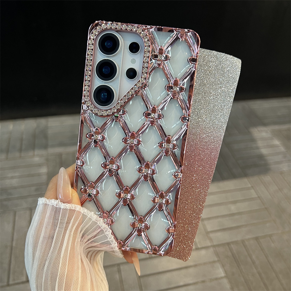 Luxury Plating Flower Glitter  - Glitter Shockproof Case reseña y precio