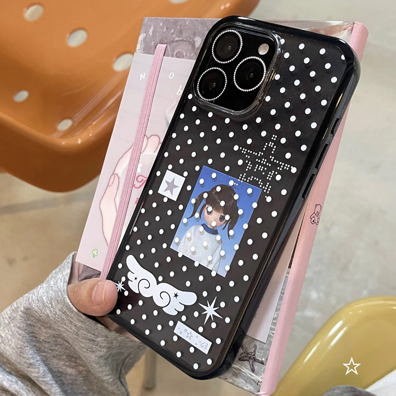 Ins Korean Girl Polka Dots Win - Phone Cases Girls reseña y precio