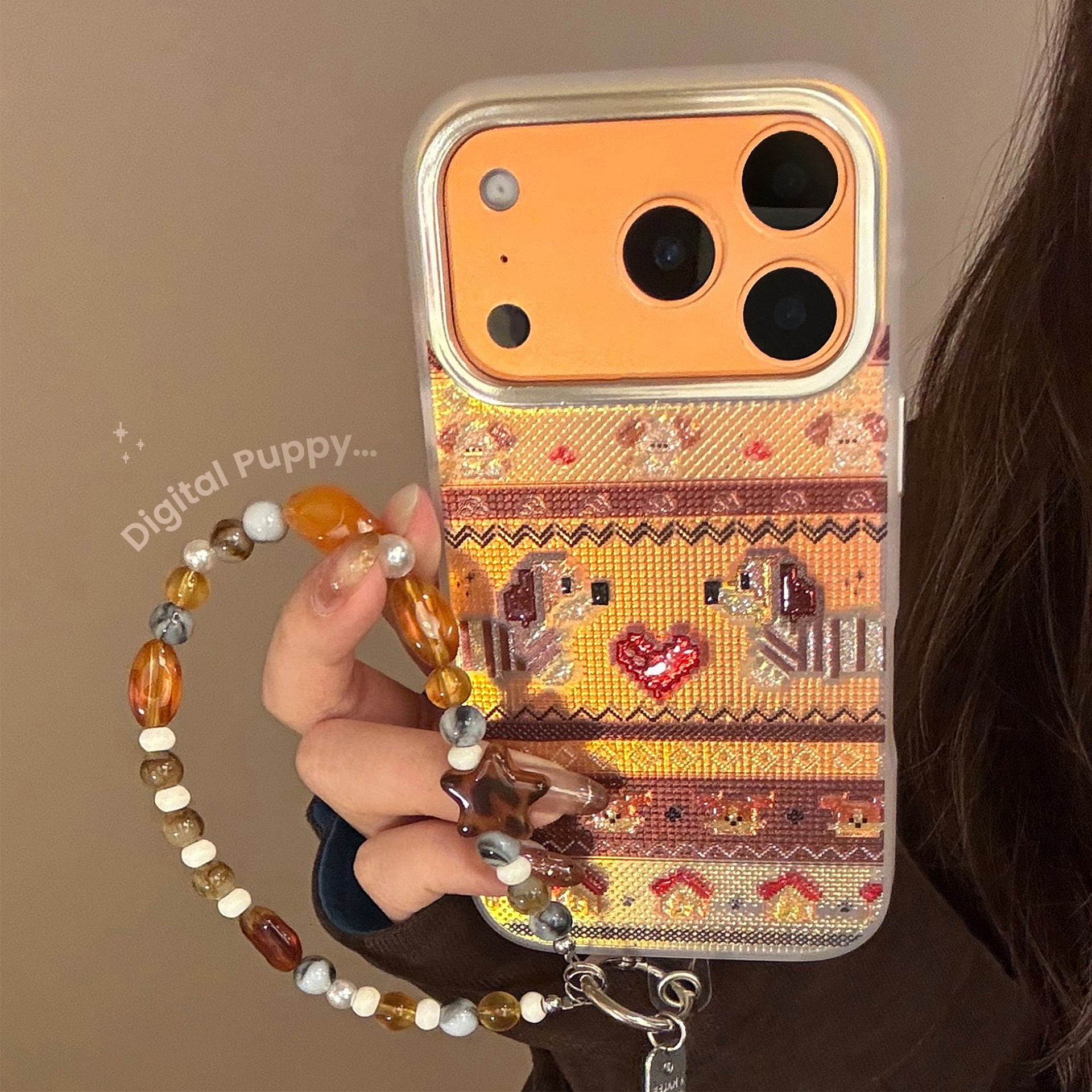 Korean Cartoon Puppy Pattern G - Glitter Shockproof Case reseña y precio