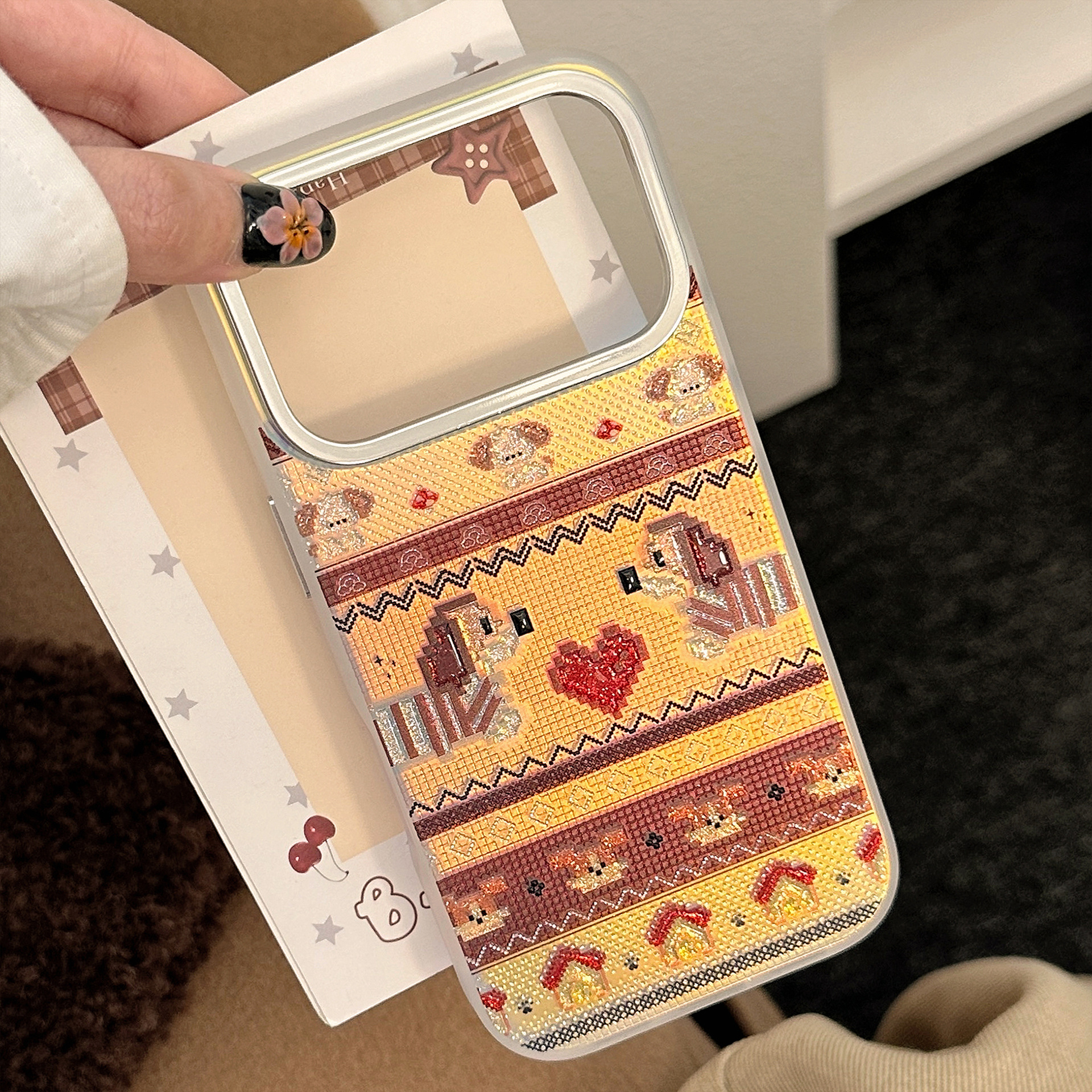 Korean Cartoon Puppy Pattern G - Glitter Shockproof Case reseña y precio