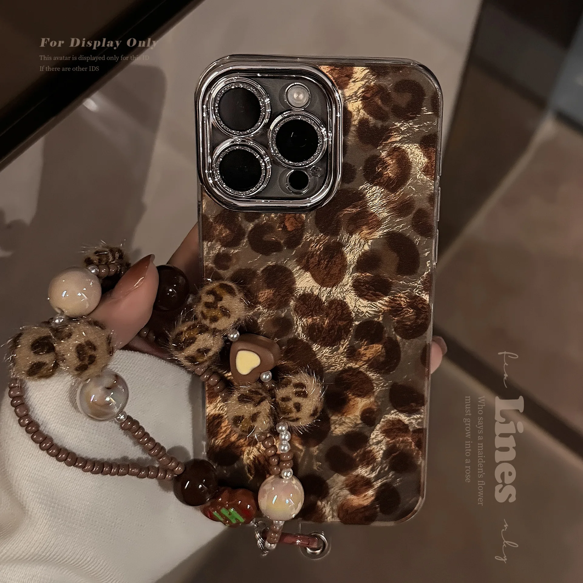 Luxury Leopard Print With Lany - Glitter Shockproof Case reseña y precio