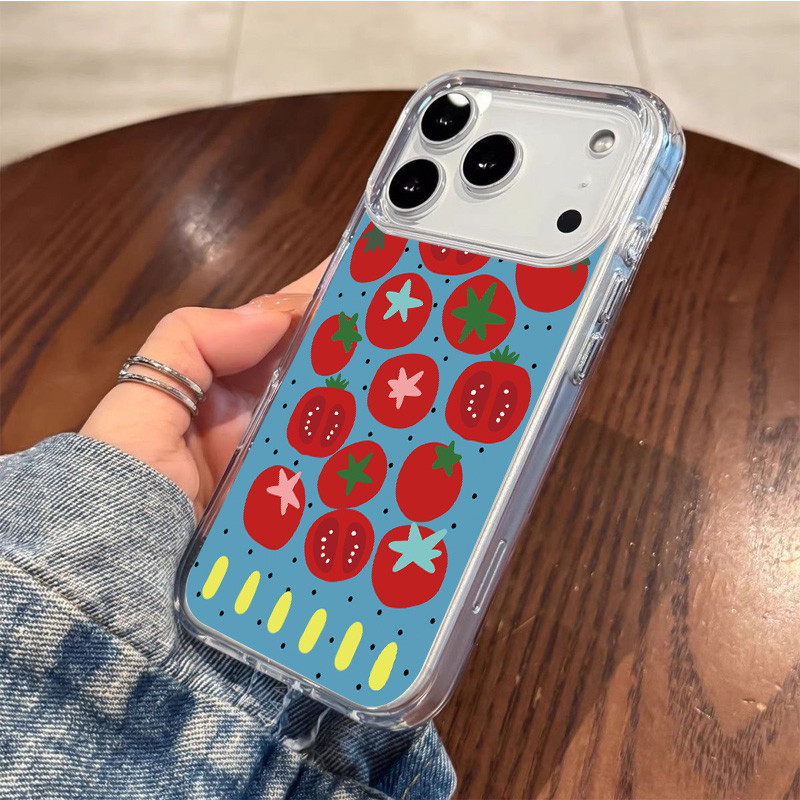Simple Blue Background Tomato  - Phone Cases Blue reseña y precio