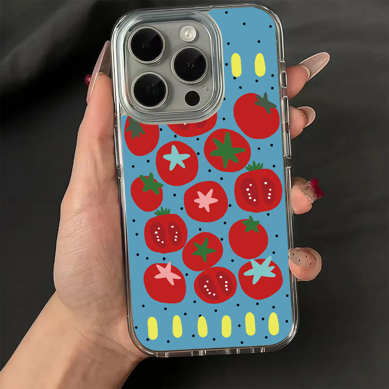 Simple Blue Background Tomato  - Phone Cases Blue reseña y precio