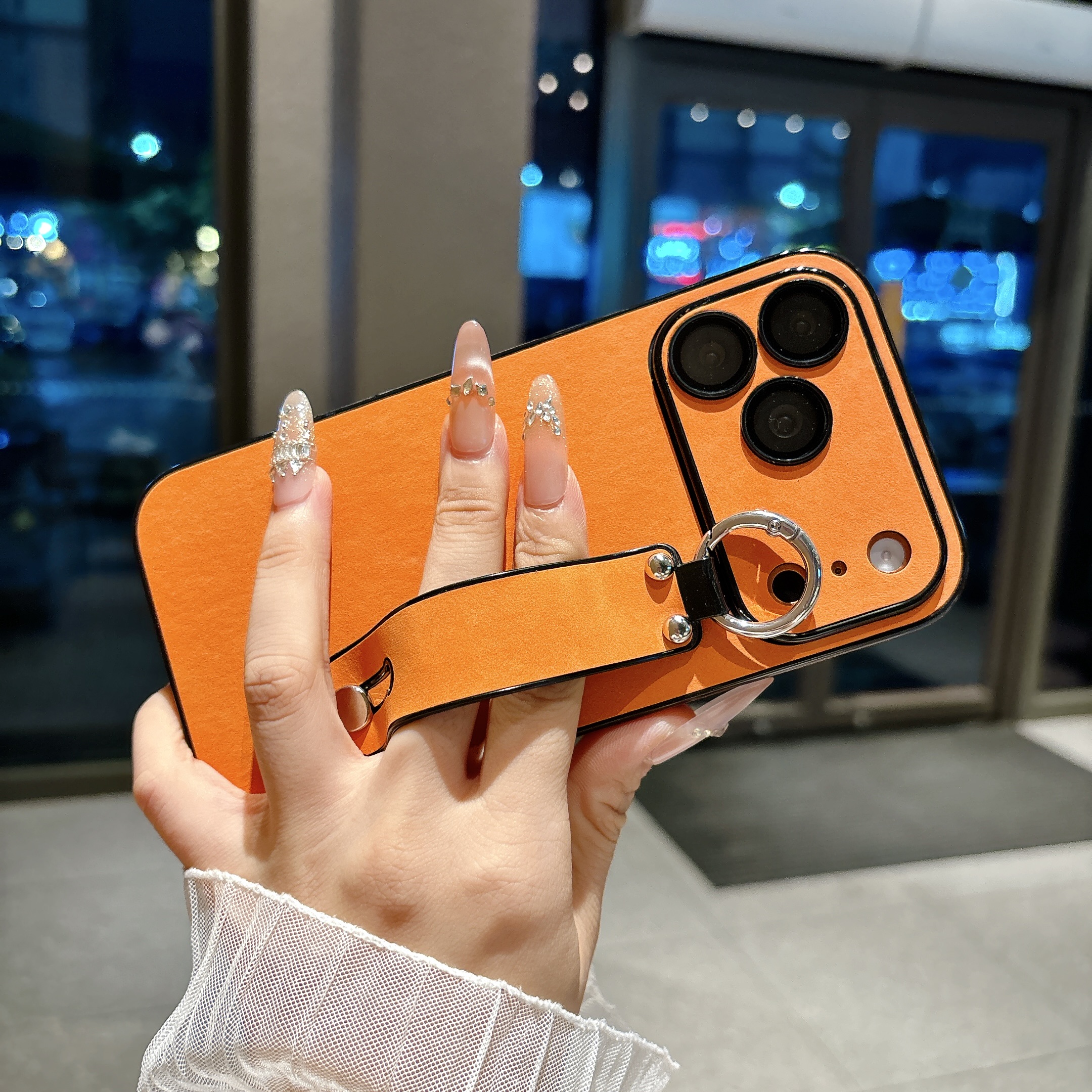 Suede Leather Wrist Strap Hold - Phone Cases Iphone 15 Pro Max reseña y precio