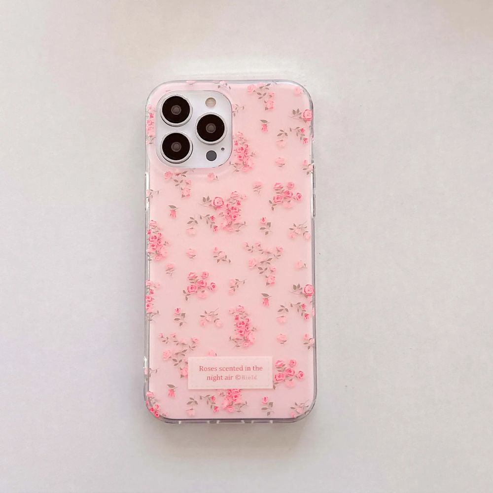 Pink and Blue White Flowers Fl - Phone Cases Blue reseña y precio