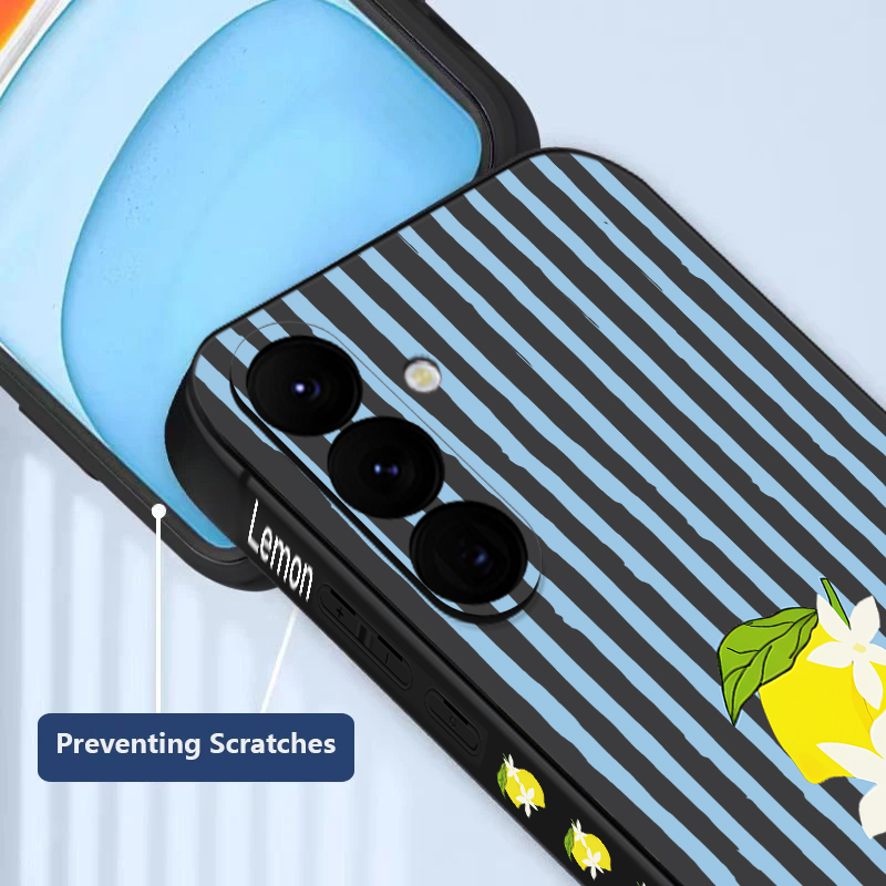 Stripe Lemon Print TPU Phone C - Phone Cases Galaxy A16 5G reseña y precio