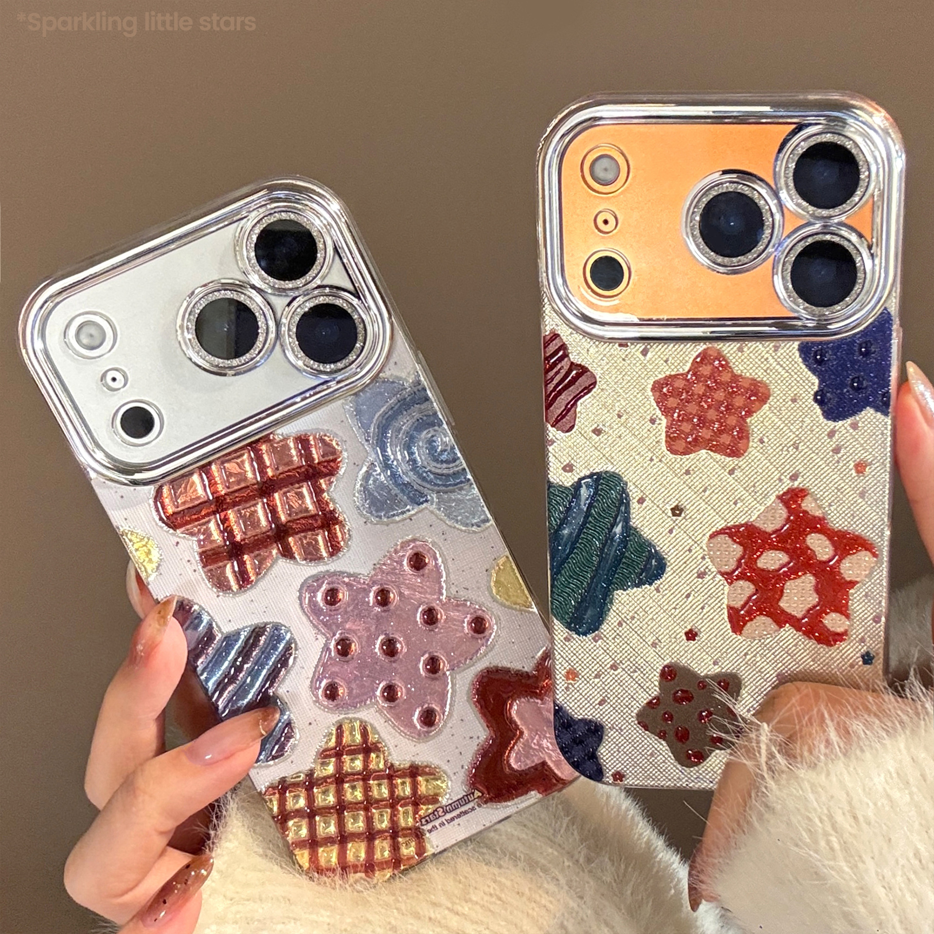 Korean Colorful Stars Glitter  - Glitter Shockproof Case reseña y precio