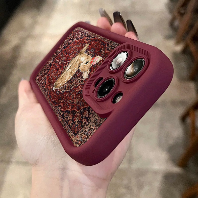 Vintage Red Floral Deer Patter - Phone Cases Red Deer reseña y precio
