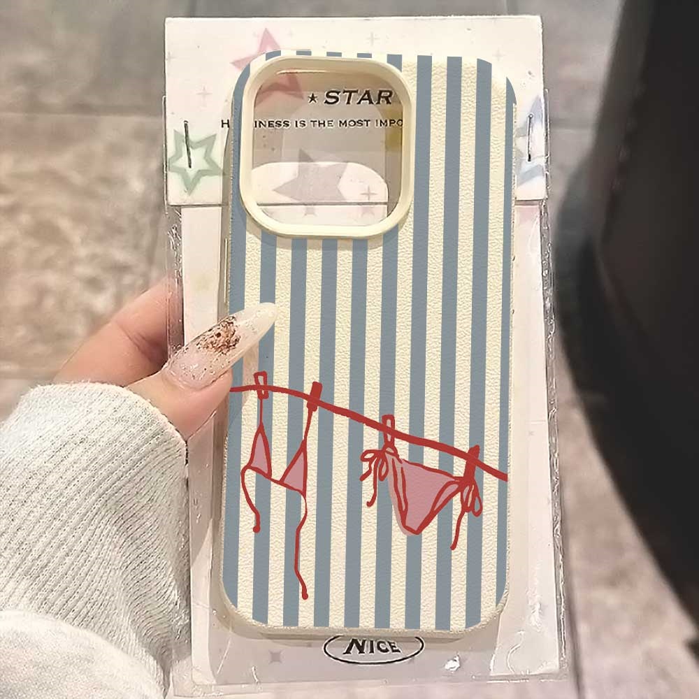 Blue White Striped Bikini Phon - Phone Cases Blue reseña y precio